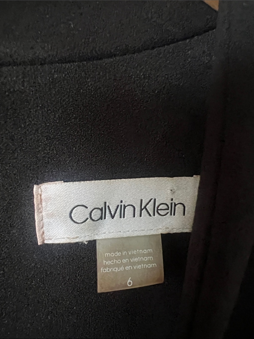 Calvin Klein Jumpsuit - Black V-Neck zipper back - Picture 8 of 8